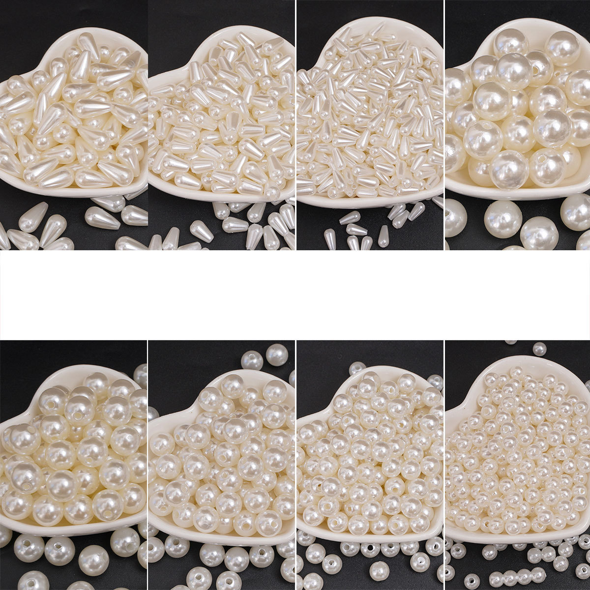 Geometric Pattern 100 PCS/Package 10 PCS/Package 50 PCS/Package Diameter 4mm Diameter 5mm Diameter 6 Mm ABS Geometric Polished DIY Ornament Accessories Beads