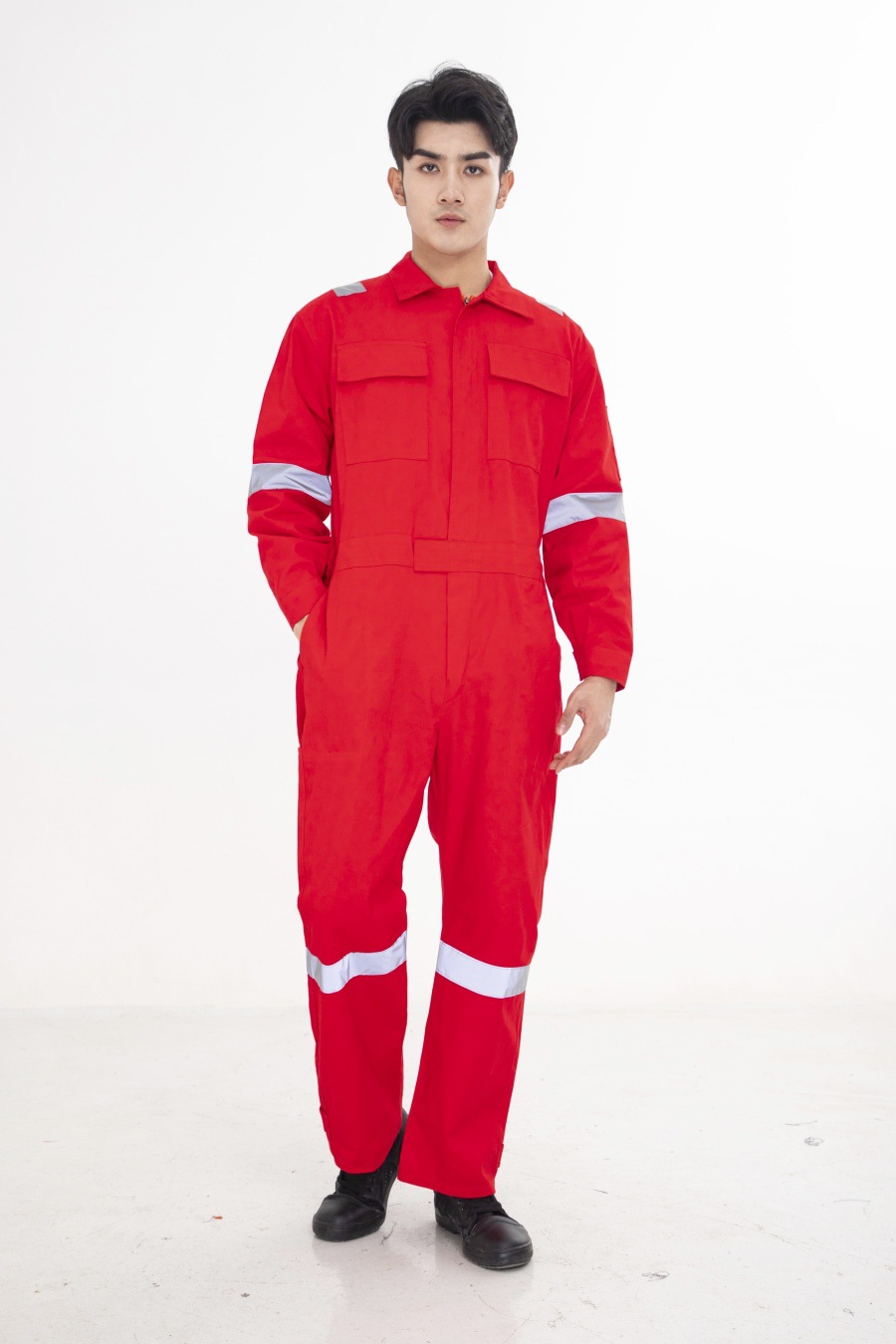 Mezcla de algodón puro, poliéster y seda, resistente a las manchas y al desgaste, ropa de protección para reparación de automóviles y soldadura, ropa de trabajo de una pieza a prueba de polvo, conjunto de traje de una pieza para hombre.