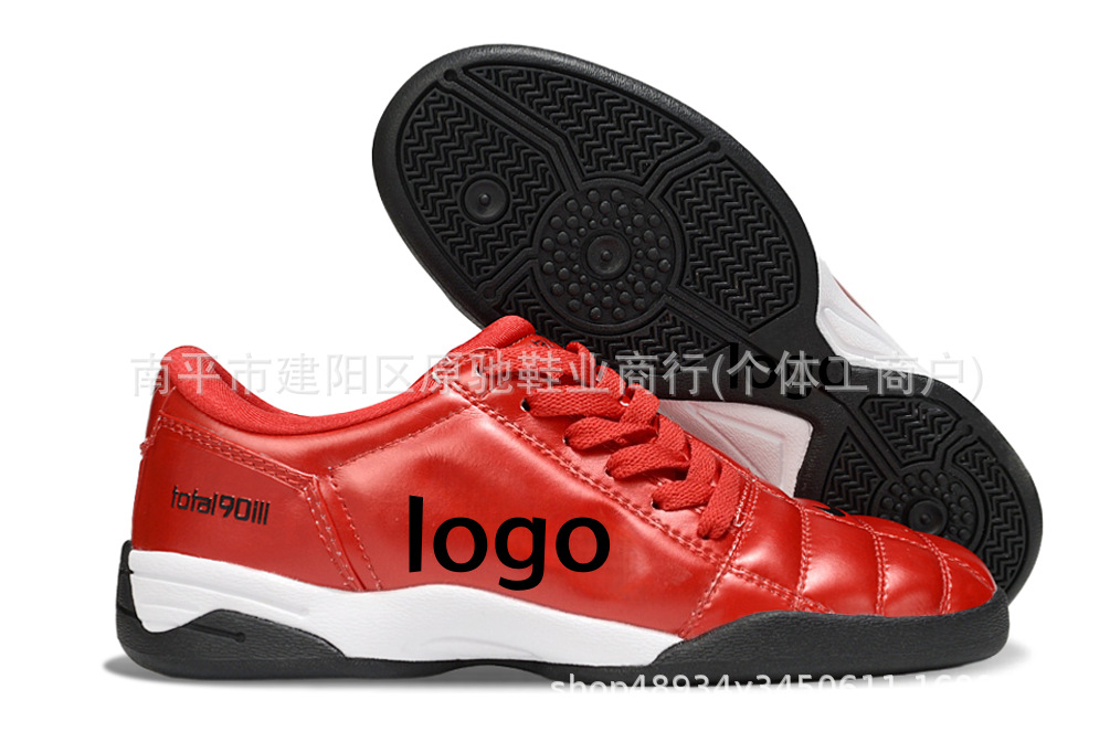 Fábrica de Putian al por mayor T90 serie interior MD fondo plano zapatos de fútbol de fondo bajo entrenamiento césped interior y exterior