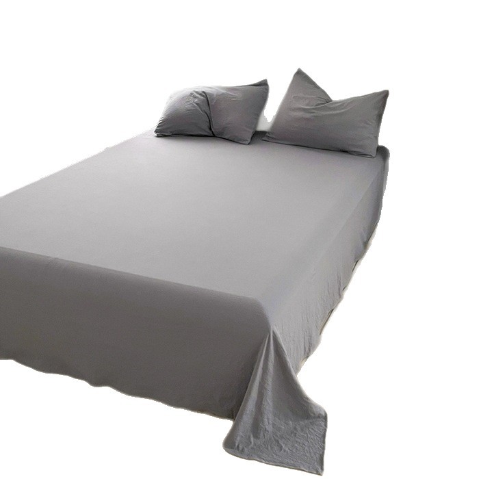 Pure Cotton Four Piece Bedding Set Solid Colour Brushed Sheets_voghion.com