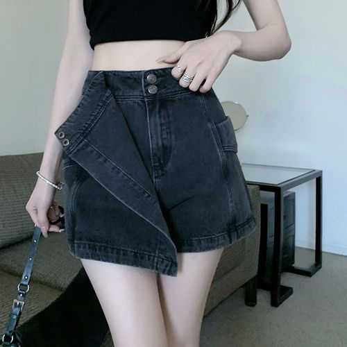 Urban Style Denim Short Skirt Pants for Women - Summer High-Waisted Slimming Sweet and Cool Hot Girl A-Line Skirt