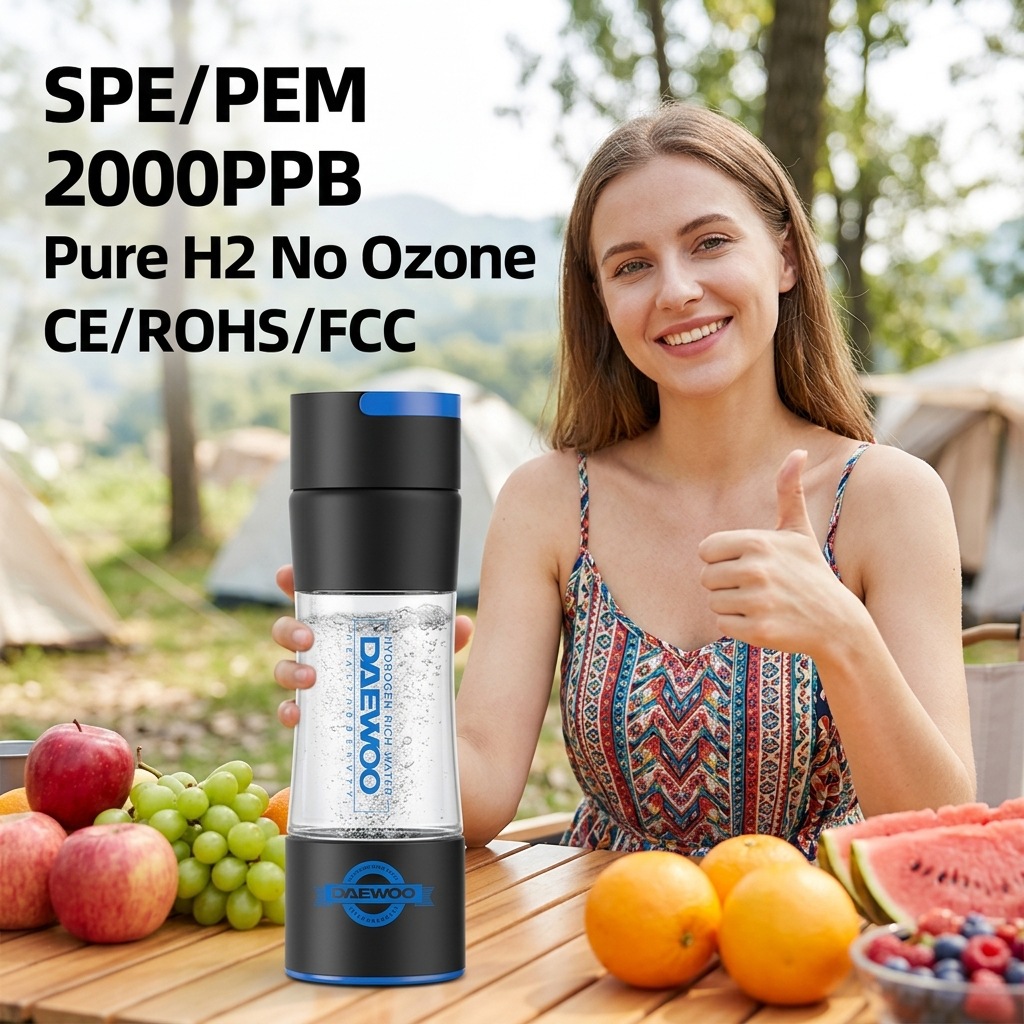 Customized Logo Hydrogen-Rich Water Cup, One Cup with Three Functions, Hydrogen-Absorbing Function, Hydrogen Water Bottle for Anti-Aging and Healthy Hydrogen-Rich Water