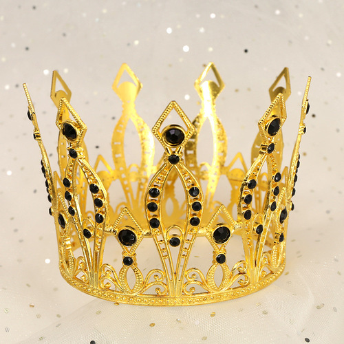 Cake baking headdress children's birthday adult full circle crown bride jewelry wedding pearl cake decoration