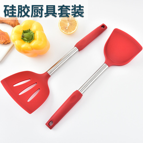 Silicone kitchen utensil set 12-piece non-stick pan cooking spatula kitchen utensils silicone spatula silicone spatula dropshipping