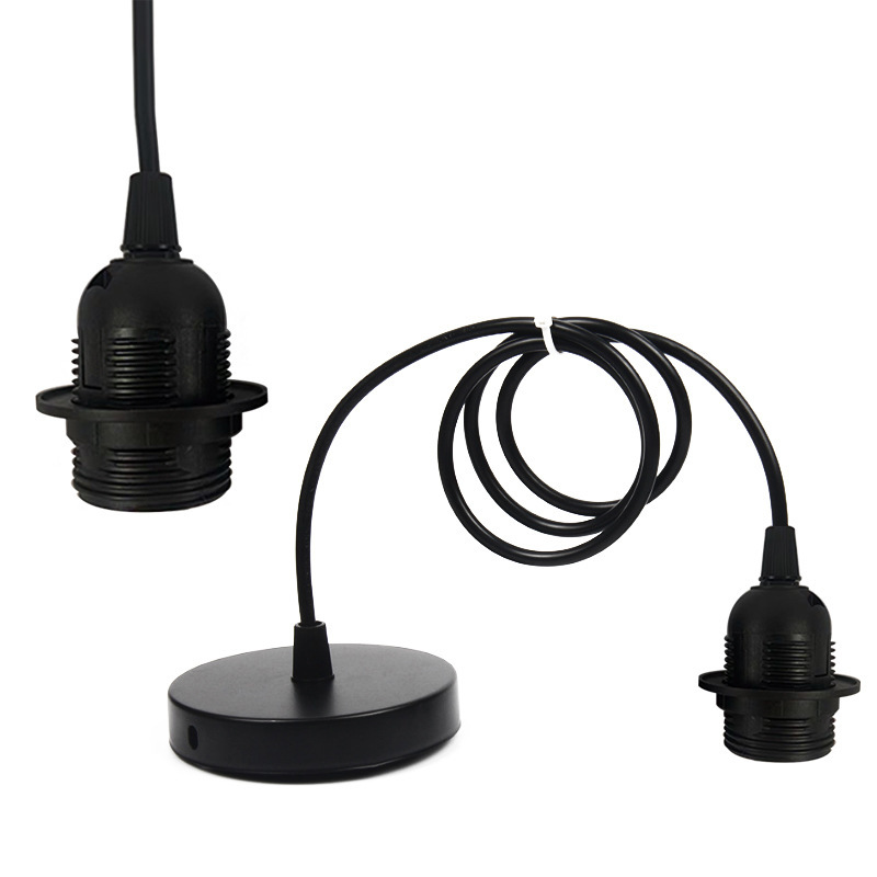 Manufacturer Wholesale E27 Large Screw Base Surface-Mounted Lamp Holder, Vintage Industrial Style Simple Dining Pendant Single-Head DIY Chandelier