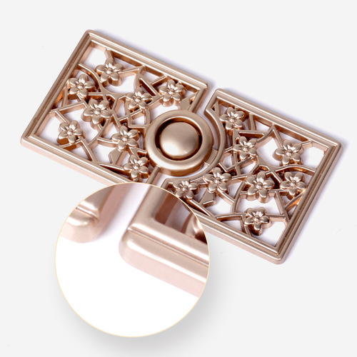 Hanfu metal buckle, peach square plum blossom pair buckle, stand collar, Chinese style decorative buckle, cloud shoulder shawl, metal plate buckle