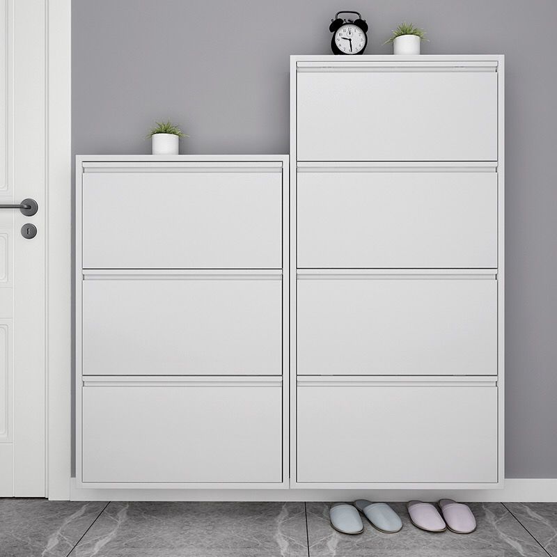 鞋柜钢制家用薄款入户门玄关悬挂式鞋柜轻奢高级感小窄翻斗鞋柜