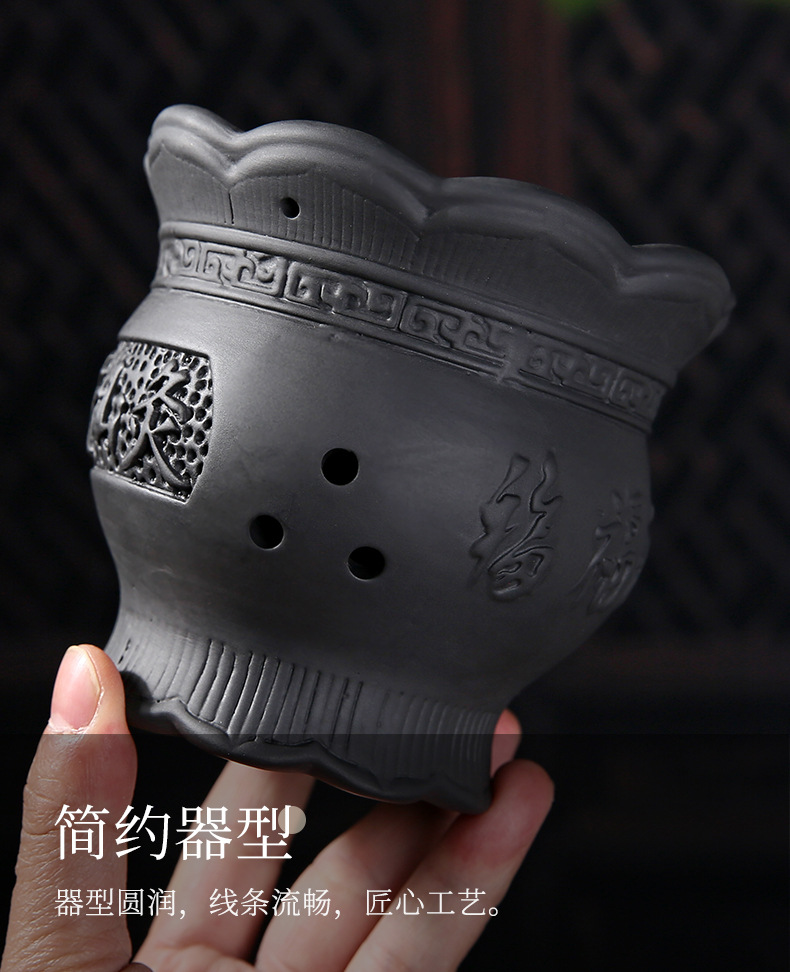 Ceramic Fire Dragon Cup Moxibustion Tool Medium Size with Cloth Cover for TCM Warm Therapy in use