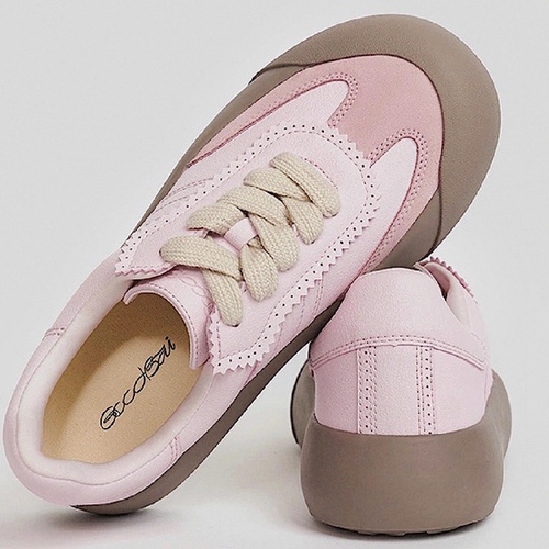 goodbai Bai Jingting same style puffy shoes Chinese Valentine's Day special edition pink thick-soled casual shoes big head moral training women's shoes