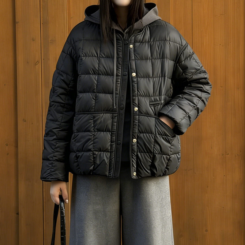 Lightweight, Simple and Stylish Short down Jacket for Women, Autumn and Winter, Round Neck, Single-Breasted, 90% Duck Down, Warm Coat Lightweight, Simple and Stylish Short down Jacket for Women, Autumn and Winter, Round Neck, Single-Breasted, 90% Duck Down, Warm Coat