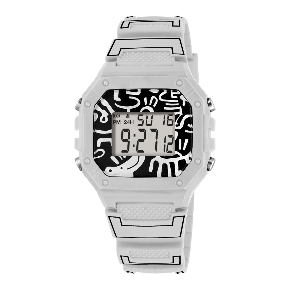 Alto valor facial simple hembra y hembra alarma de estudiantes nocturna reloj electrónico cronógrafo deportivo de escuela secundaria al por mayor