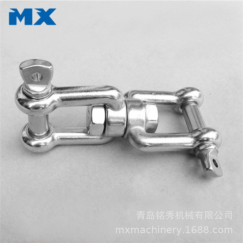 不锈钢SS304索具船用配件SS316旋转环帆船连接环万向转环