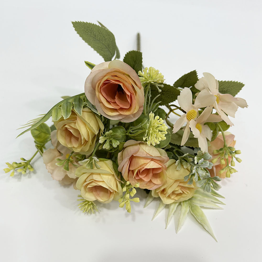 Kunstig blomst rose Daisy bukett INS stil kunstig blomst fabrikk hjem dekorasjon grenseoverskridende bryllup_voghion.com