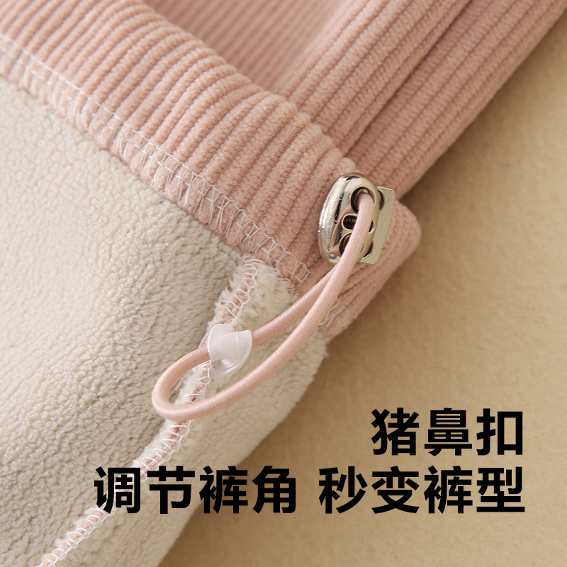 소녀의 넓은 다리 바지 가을과 겨울은 새로운 어린이 바지 스트레이트 팬츠면 벨벳 대형 어린이 느슨한 아동복 도매