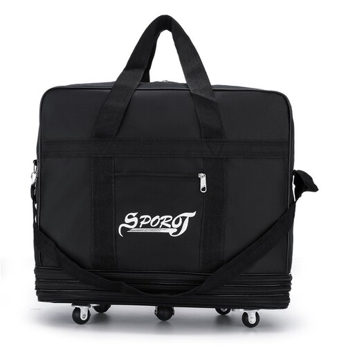 Cross-border air checked bag Oxford luggage bag large capacity three-layer moving travel bag extended wheeled travel bag