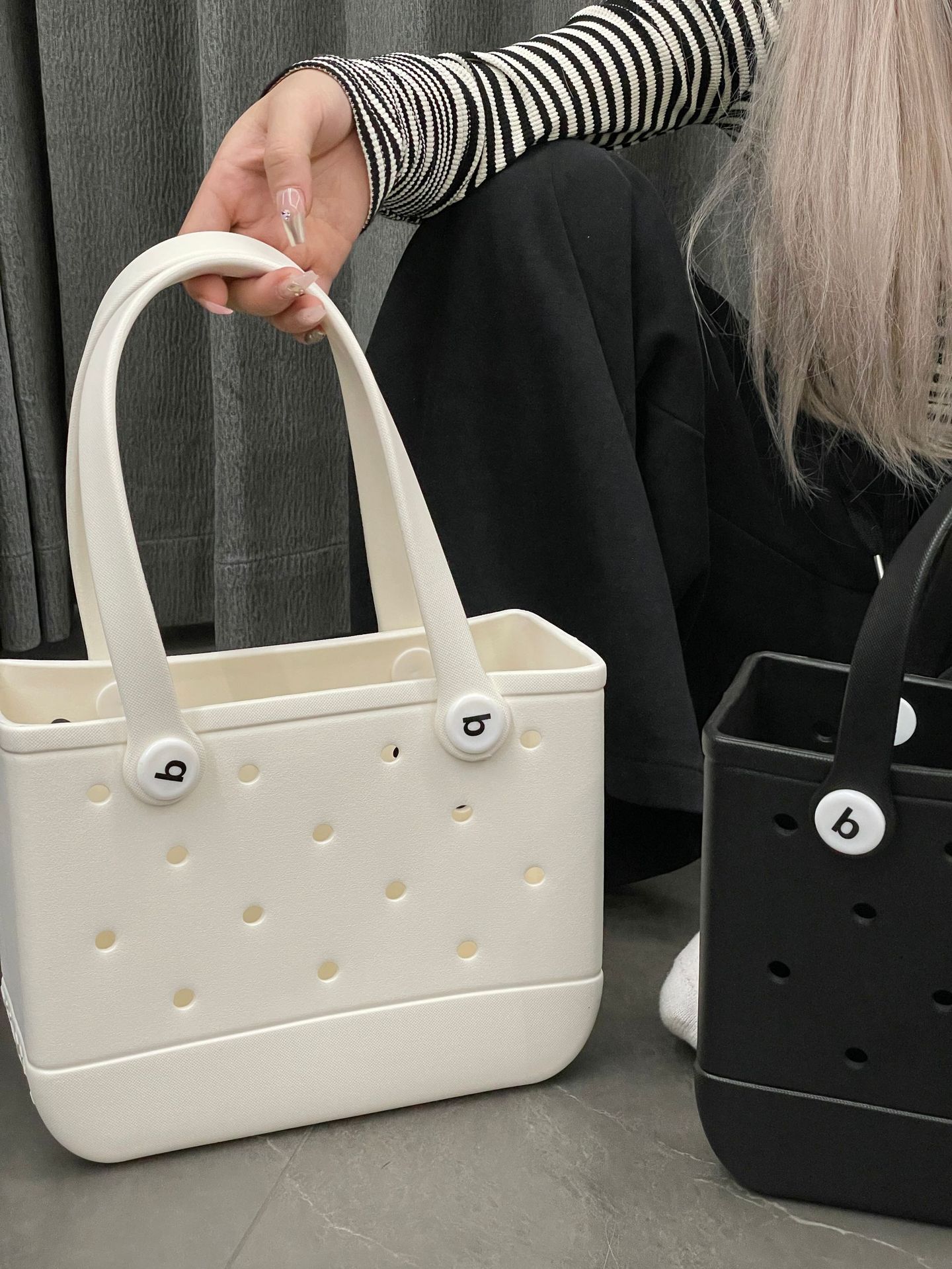 840g Weight Open Closure Type Double Handle Strap Type Tote Bag Bags Type Casual Occasion EVA Material Solid Color Pattern Spring&Summer Season Women's Gender Streetwear Style Square Shape Medium Size Women's Medium EVA Solid Color Streetwear Square Open Tote Bag 16