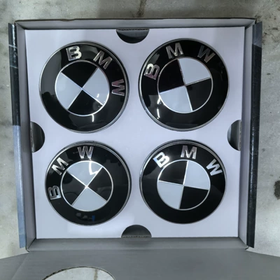 center wheel hub cover logo — Hub cover - black-and-white-g-chassis-56mm-4-pieces-with-packaging-box