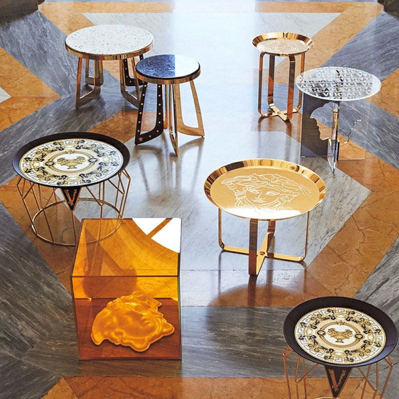 范家輕奢邊幾不鏽鋼咖啡幾現代簡約別墅客廳高級感角幾