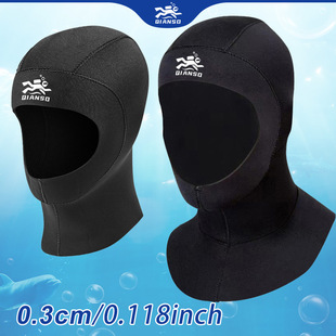 Diving Cap 3mm Thickeneded Warm Sea Hat Swimming Surfing Diving Hood Cold-Proof Outdoor Diving Cap