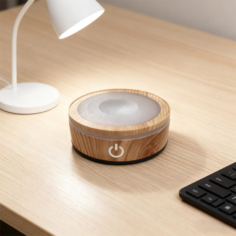 가벼운 나뭇결 원형 베이스(오목)