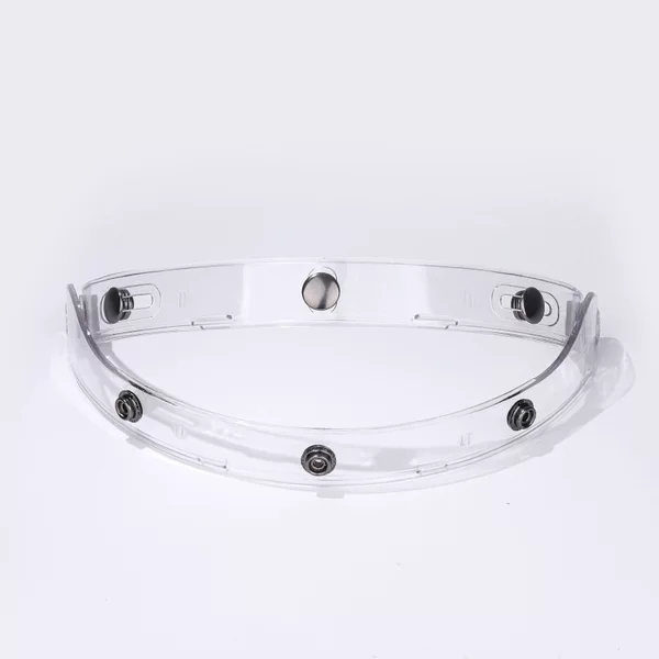Bubble Mirror Visor with Three-Button Flip-Up Visor Bracket for Motorcycle and Electric Vehicle Helmets, Half Helmet with 3-Button Flip-Up Bracket