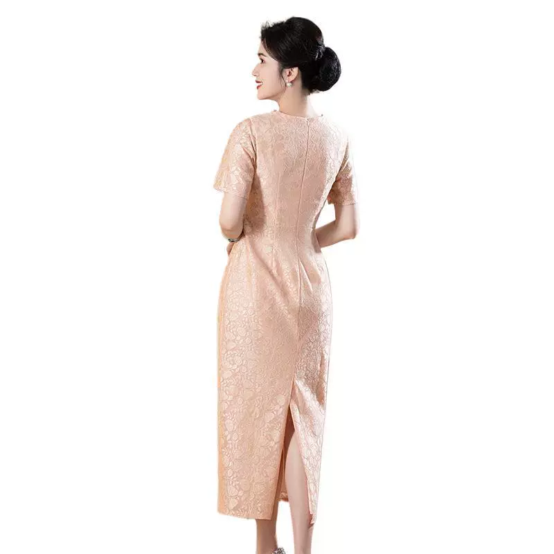 Fuchsia wedding dress, cheongsam, evening dress for mother, for teenagers, western style