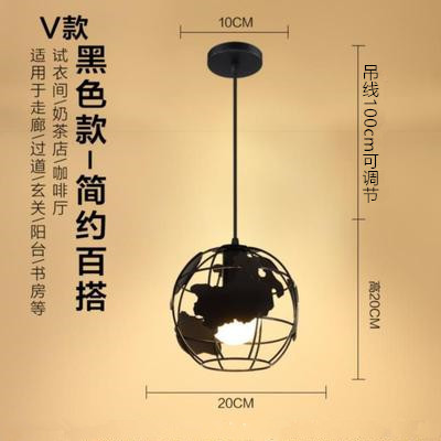 Candelabro de jaula de hierro pequeño de un solo cabezal al por mayor de fábrica, tienda de ropa de olla caliente retro americana, barra de bar, lámpara de comedor, estilo industrial