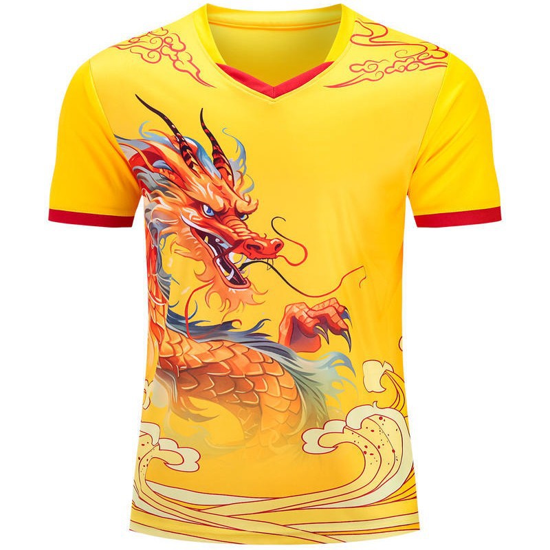 Trajes de fútbol trajes de entrenamiento con patrón de dragón mangas cortas 2025 nuevos trajes deportivos de carreras de barcos dragones