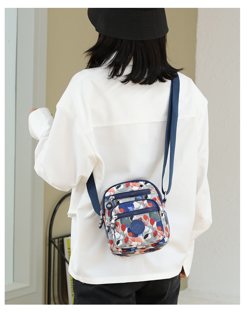 New Oxford Fabric Women's Mini Casual Crossbody Phone Bag Fashion Nylon Bag Single Shoulder Adjustable Waterproof Canvas Bag