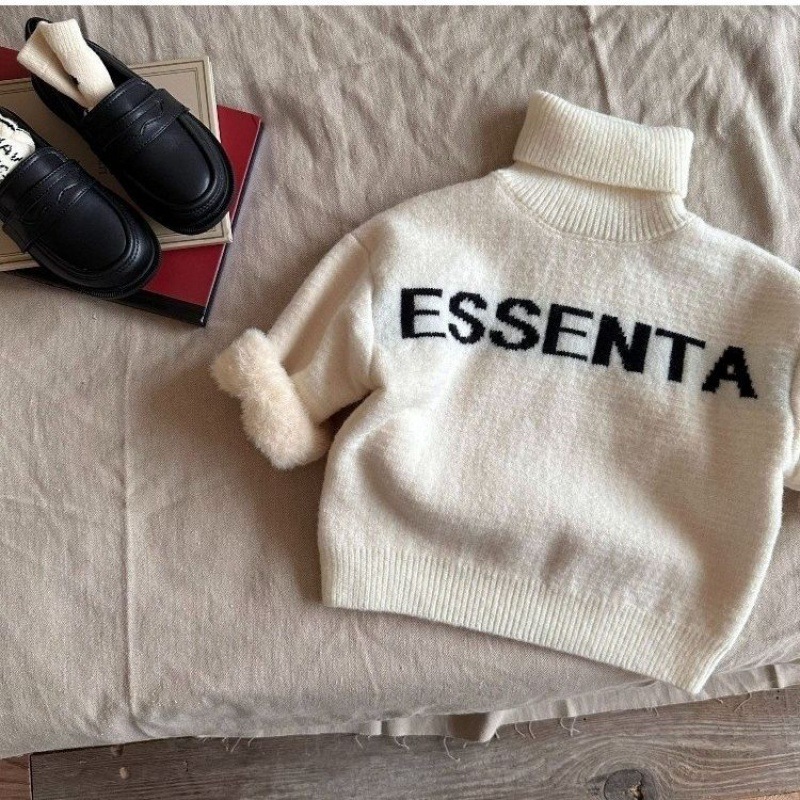 살구색 글자 두꺼운 원피스 벨벳