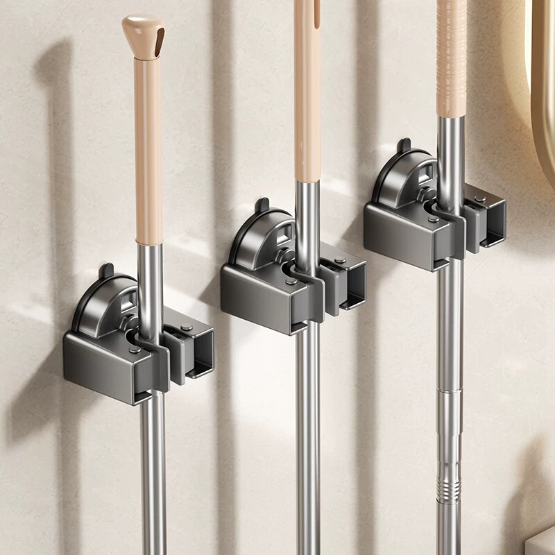 Suction Cup Mop Clip Hook Wall-mounted Punch-free Household Storage Rack Toilet Bathroom Storage Upper Wall Broom Rack Suction Cup Mop Clip Hook Wall-mounted Punch-free Household Storage Rack Toilet Bathroom Storage Upper Wall Broom Rack