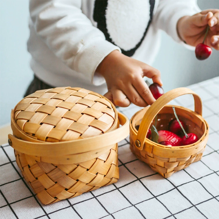 Round big storage basket, woven storage box