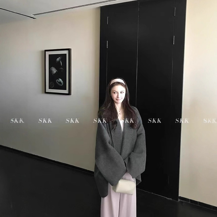 Skk Store Jiao Jie Row Series Cape Coat Double-Sided Woolen Jacket