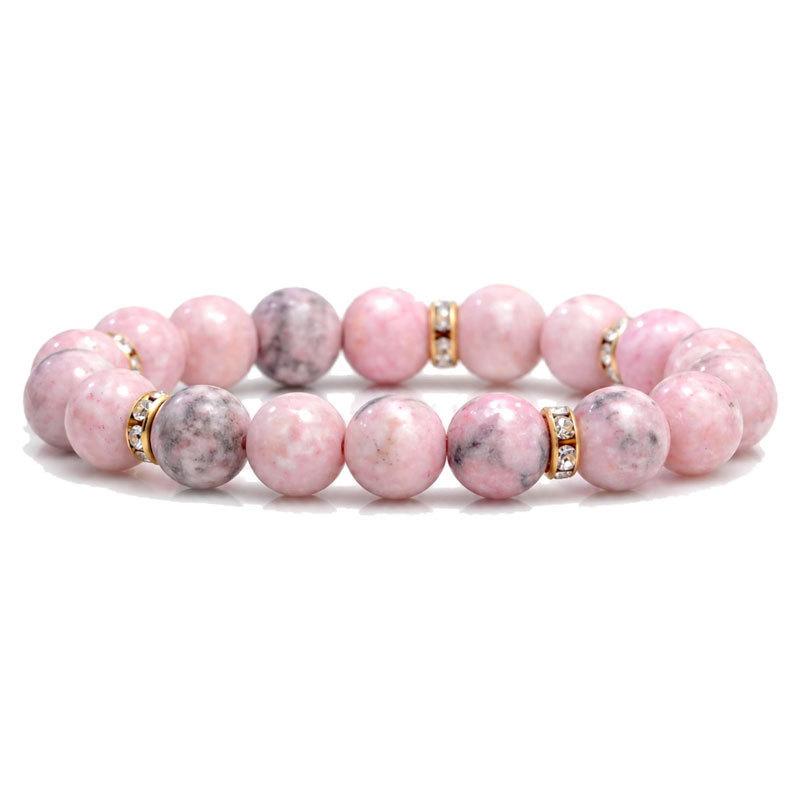 Natural Rose Quartz Healing Stone Bracelet for Women, Anxiety-Relieving Crystal Beads, Light Luxury and Gentle Style, Versatile Accessory Natural Rose Quartz Healing Stone Bracelet for Women, Anxiety-Relieving Crystal Beads, Light Luxury and Gentle Style, Versatile Accessory