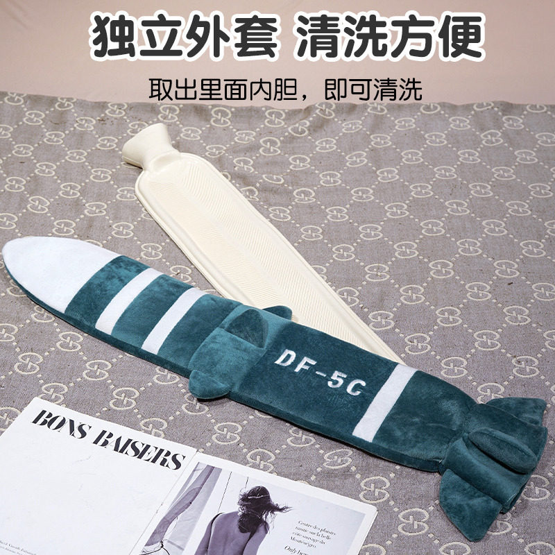 Cohetes creativos Dongfeng larga bolsa de agua caliente lanzador espacial Dongfeng misiles almohada DF5C61 almohada de peluche