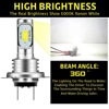 Cross -border headlights H7 80W 3570 2smd 6000K high -gloss decoding light car LED fog light motorcycle lamp