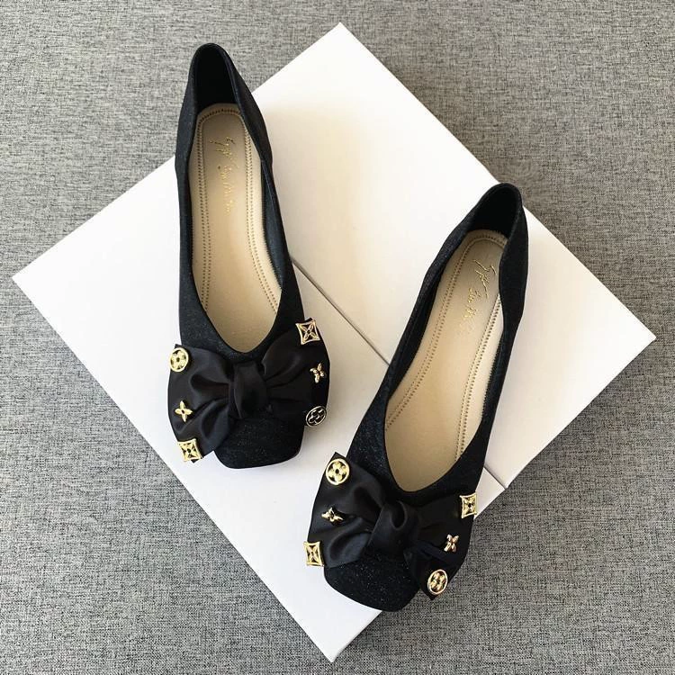 Женские туфли-балетки с бантом, осенне-зимние, на плоской подошве, новинка 2025 года, слипоны, лоферы на мягкой подошве, женская обувь в стиле Chanel.