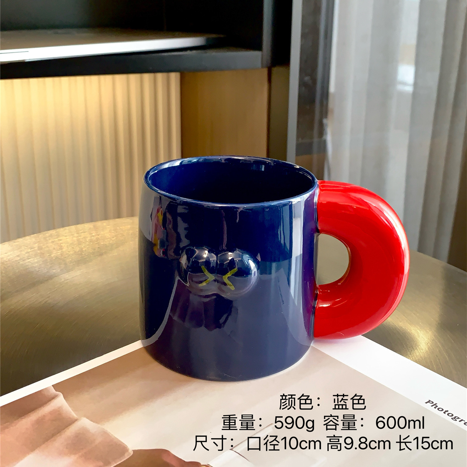 Shawn Mondrian gorda gorda taza de cerámica encantadora taza casera copas de agua regalo de cumpleaños creativo