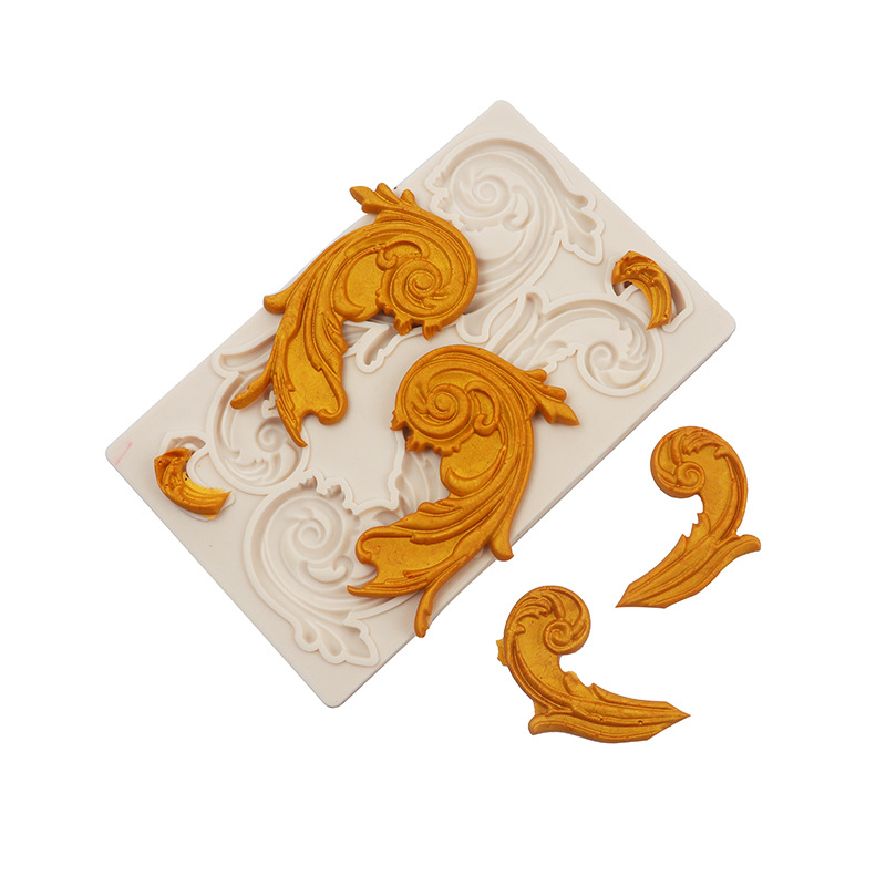 Nuevo molde de silicona europeo retro Totem fondant cake ritmo seco alivio chocolate herramienta hornear