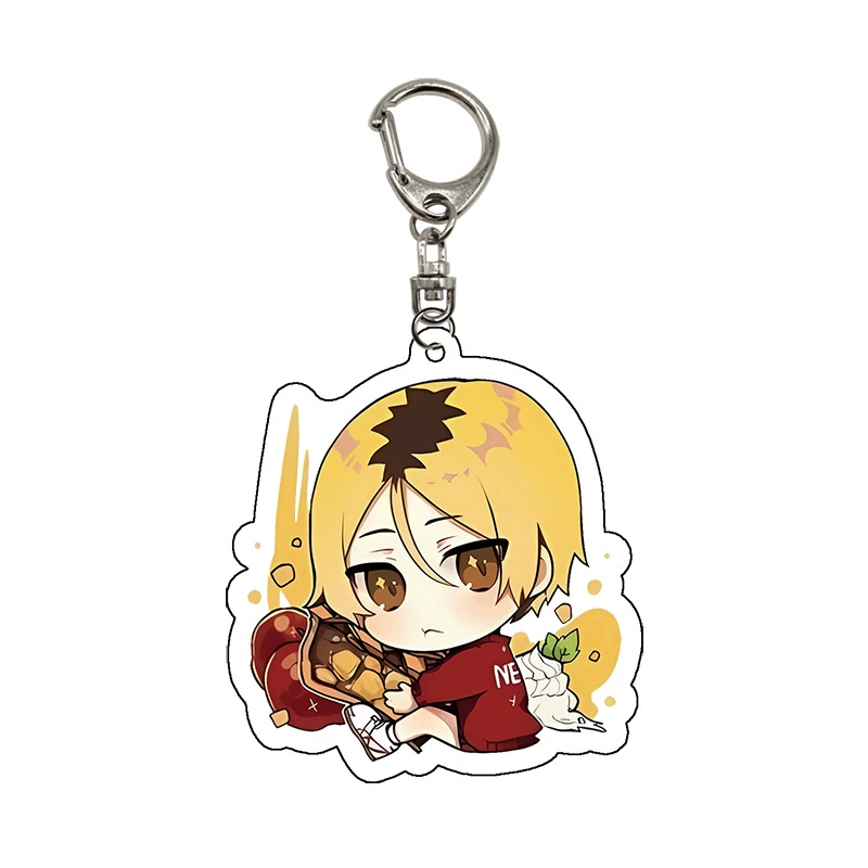 Акриловый брелок (PQ Junior) персонажи Haikyuu!!, 6–6,5 см x 3 мм, кольцо из нержавеющей стали