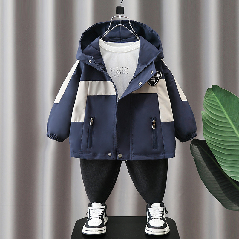 5891 Ropa para niños Chaqueta de otoño para niños 2025 Primavera y otoño Nuevo estilo Estilo occidental Chaqueta cortavientos para niños Ropa de otoño