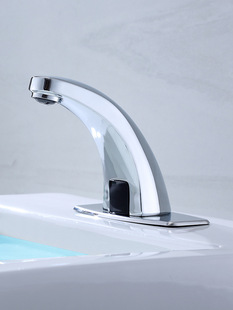 Intelligent induction faucet automatic water outlet hospital household cold and hot wash basin single cold infrared sensor