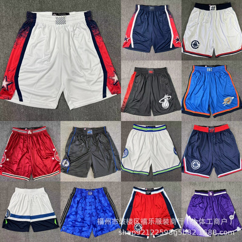 Basketball Pants Sports Hornets Timberwolves Kings 76Ers Usa Team Jazz All-Star City Basketball Pants Court Style