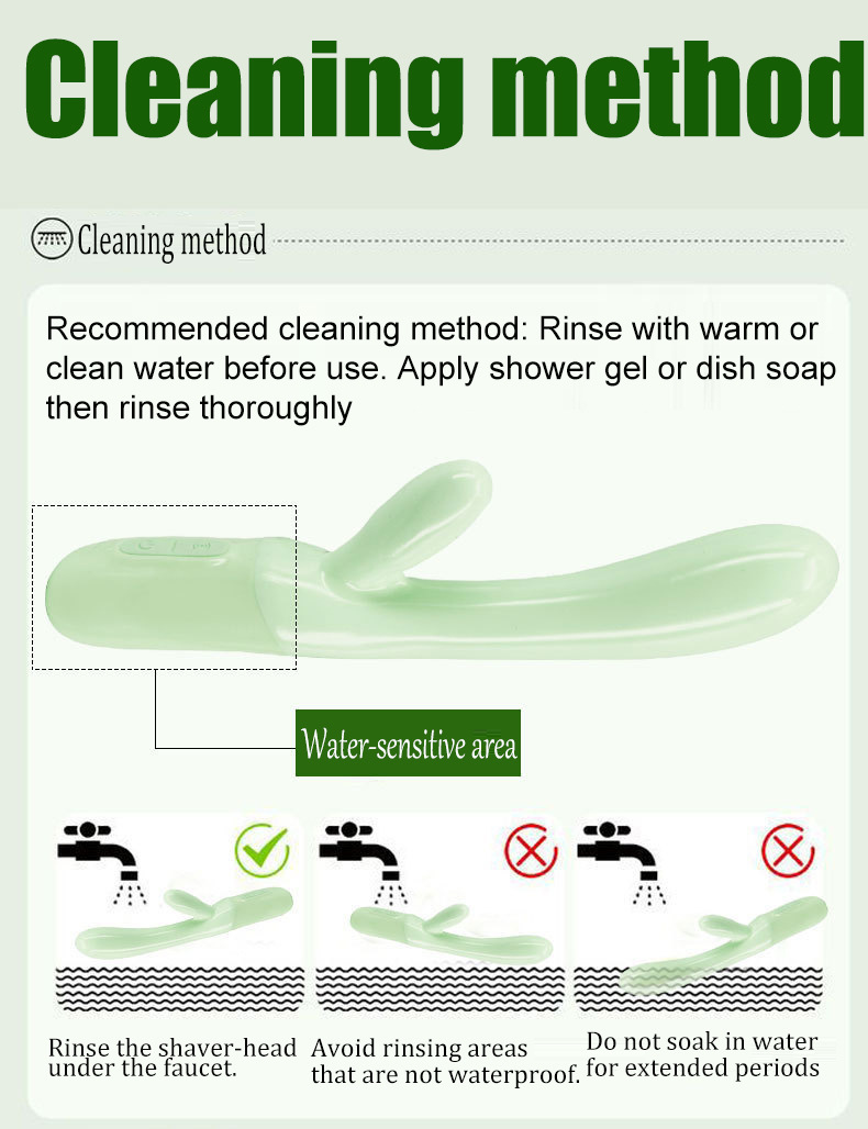 Dual-Motor Vibrating AV Stick, Electric Control, ABS Body, Pink or Green — detail image 11