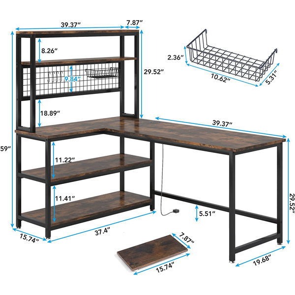 55_+Large+Computer+Desk+L-Shap