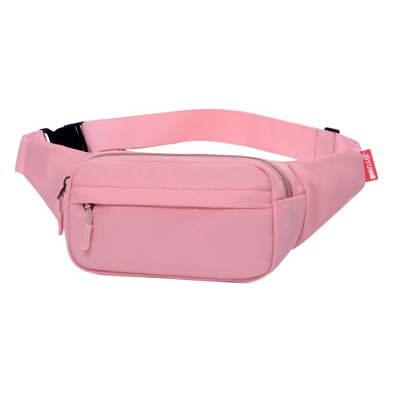 Cross-Border Solid Color Oxford Cloth Men's Waist Bag, Men's Chest Bag, Women's Crossbody Bag, Simple Large-Capacity Women's Mobile Phone Bag