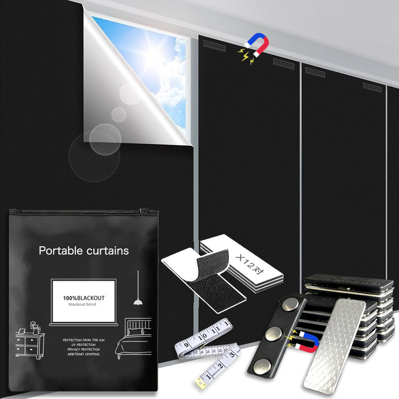 New Amazon Magnetic Blackout Curtains Portable Blackout Curtains Temporary Blackout Curtains DIY Cutting Curtains Magnetic Suction