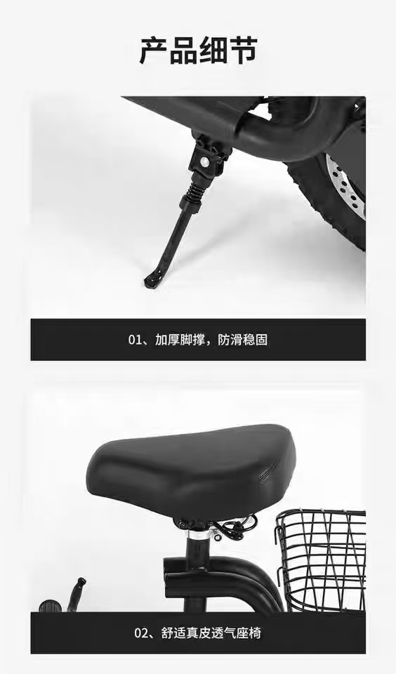 Cross-Border Electric Scooter Lithium Battery Foldable Portable Adult Mobility Aid Foldable Electric Vehicle