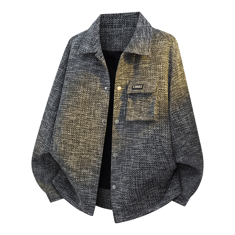 Nasa Oversized Chanel-Style Jacquard Denim Jacket for Men, Spring and Autumn Trendy Brand, High-End, Cool and Stylish Loose Jacket for Men