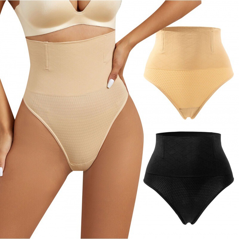 High-Waisted Tummy Control Shapewear Panties for Women, Body Shaping Corset Thong, Butt-Lifting and Enhancing Panties